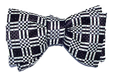 Black White Butterfly Bow Tie